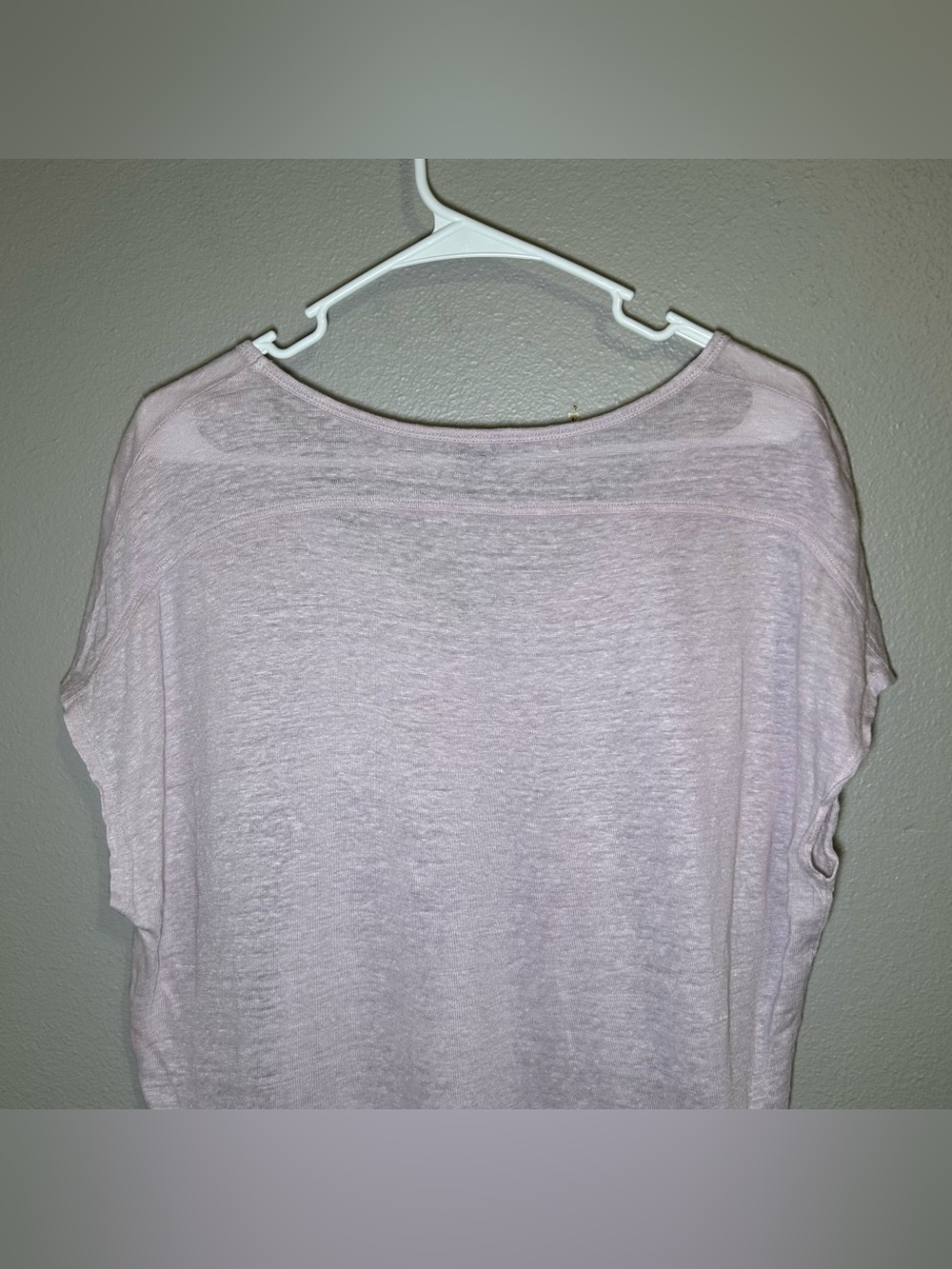 Vince 100% Linen Boxy V Neck Short Sleeve Blouse Top Women’s Size Large - Picture 5 of 8